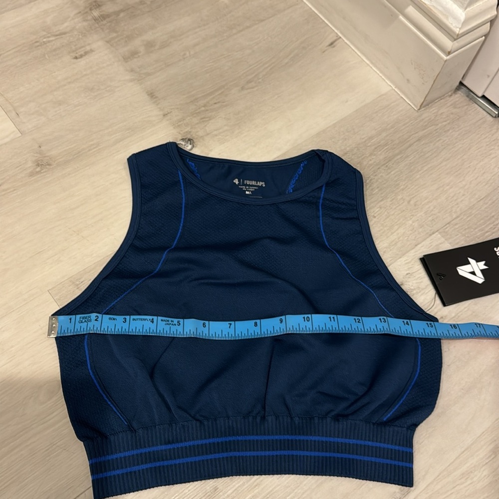Fourlaps NWT Breathe Seamless Bra Midnight: Azure in M/L - Picture 7 of 8